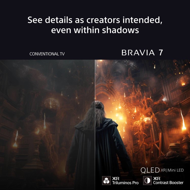 Sony BRAVIA 7 XR70P 55 inch Smart Mini LED 4K Ultra HD QLED TV