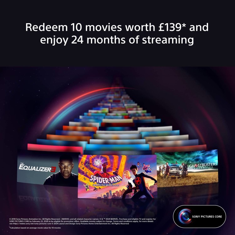 Sony BRAVIA 7 XR70P 55 inch Smart Mini LED 4K Ultra HD QLED TV