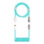 Cooler Master Coiled Cable USB-C to USB-A Double Sleeved Pastel Cyan 