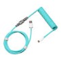 Cooler Master Coiled Cable USB-C to USB-A Double Sleeved Pastel Cyan 