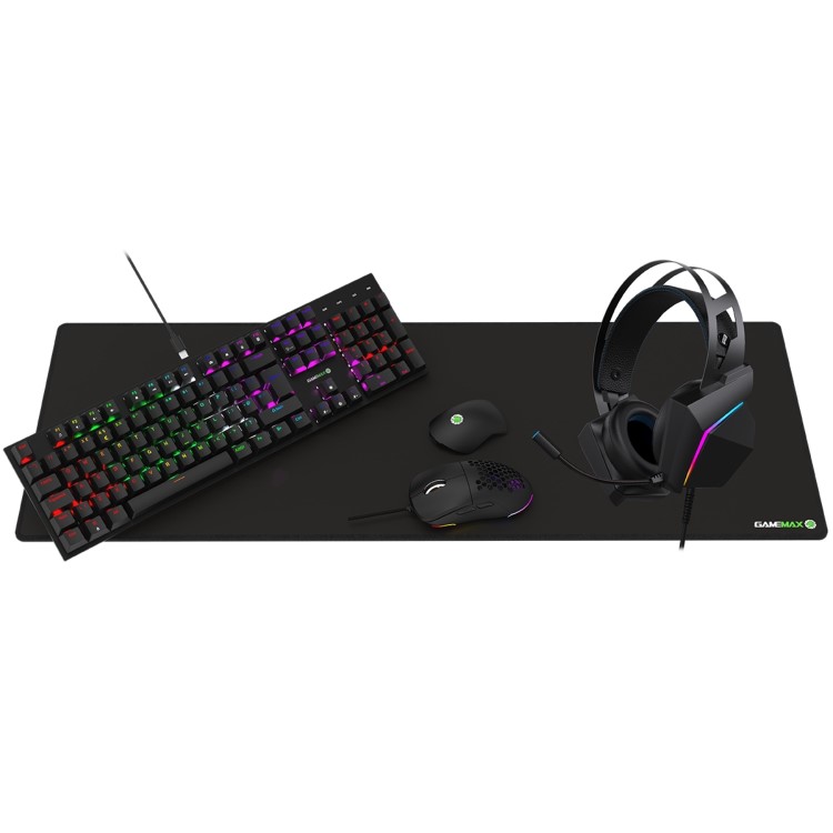 GameMax Pulse 4in1 Gaming Mechanical Keyboard Mouse Mousepad & Headset Combo