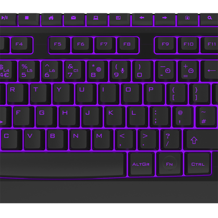 GRADE A1 - GameMax Pulse 2in1 Kit 7 Colour RGB Wired Gaming Keyboard with Pulsing Mouse
