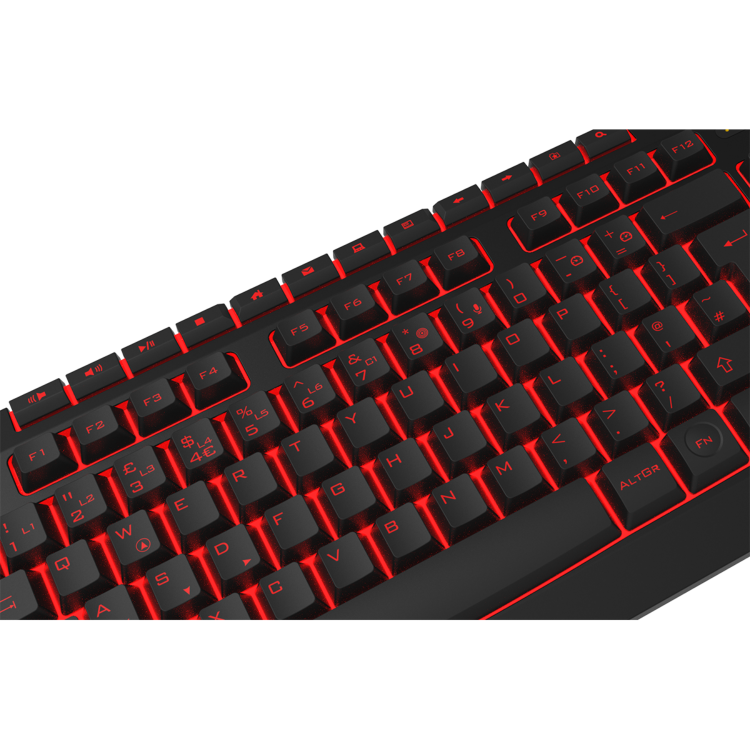 GRADE A1 - GameMax Pulse 2in1 Kit 7 Colour RGB Wired Gaming Keyboard with Pulsing Mouse