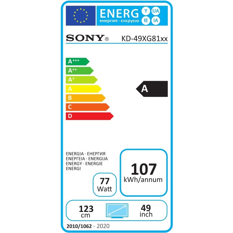 Refurbished Sony Bravia 49" 4K Ultra HD with HDR10 LED Freeview Smart TV