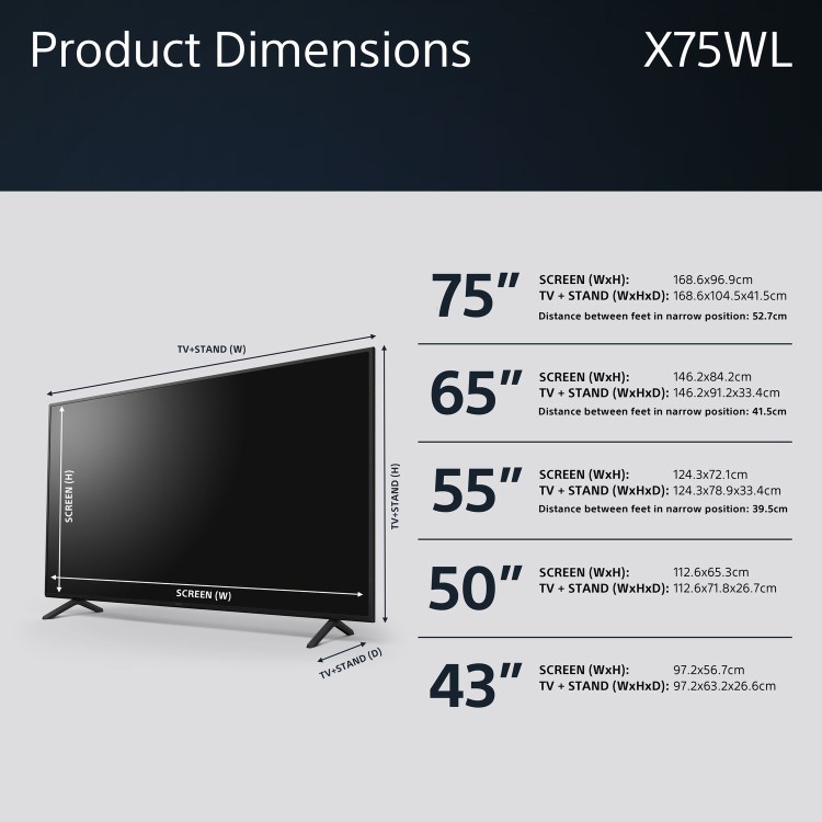 Sony BRAVIA X75W Smart 75 inch 4K Ultra HD LED TV