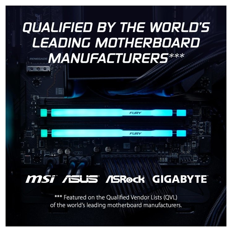 Kingston FURY Beast 32GB (2x16GB) DIMM 6000MT/s DDR5 Desktop Memory