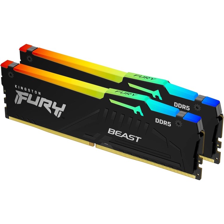 Kingston FURY Beast RGB 64GB (2x32GB) DIMM 6000MT/s DDR5 Desktop Memory