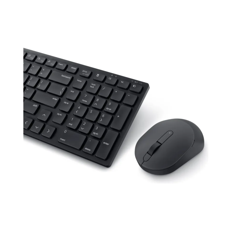 dell Silent Keyboard and Mouse KM555 - Keyboard and mouse set - wireless - 2.4 GHz Bluetooth 5.1 - QWERTY - UK - black - with 3 years Advanced Exchange Service