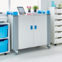 LapCabby 32 Laptops or Chromebooks up to 17? Vertical Charging Trolley