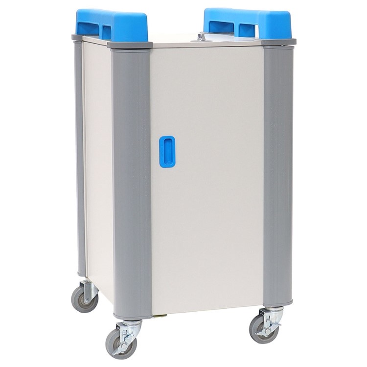 LapCabby 16 Vertical Compact - 16-Device Mobile Charging Trolley for Laptops & Chromebooks up to 17"