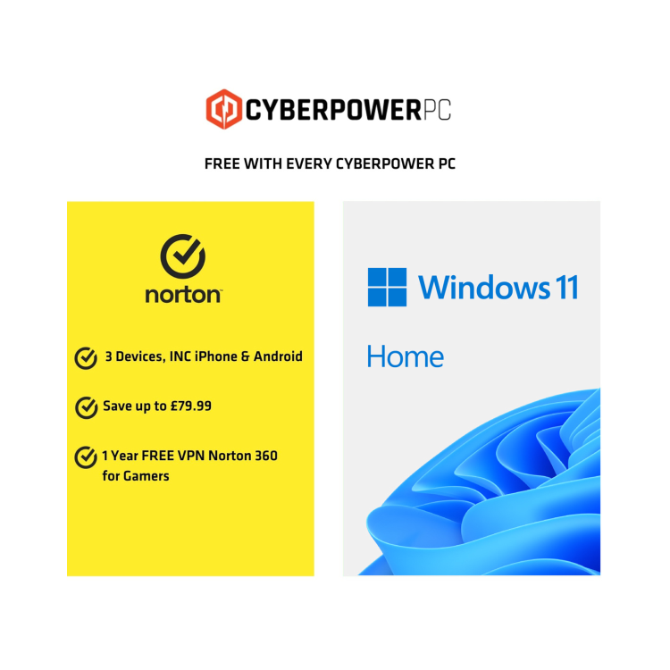 CyberPowerPC Eluna Intel Core i5-14400F 16GB RAM 1TB SSD RTX 5050 Windows 11 Gaming PC