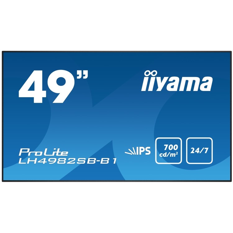 iiyama 49 Black IPS Slim 6.5mm Bezel FullHD