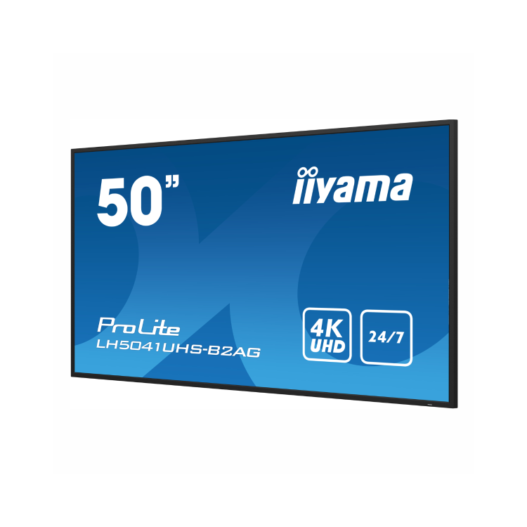 Iiyama 50" Professional Digital Signage display with 4K UHD resolution and 24/7 operating time