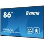 Iiyama 86" 4K UHD professional digital signage display with advanced control and connectivity options