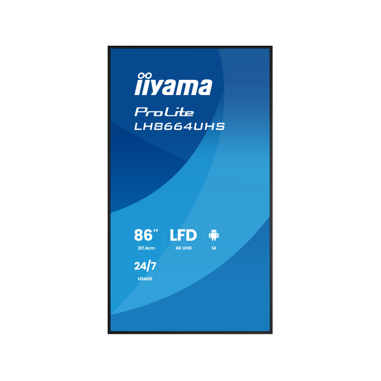iiyama LH8664UHS 86" 4K UHD Large Format Display 