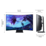 Samsung Odyssey Ark G97NC 55" VA 4K UHD Mini LED 165Hz 1ms Curved Gaming Monitor