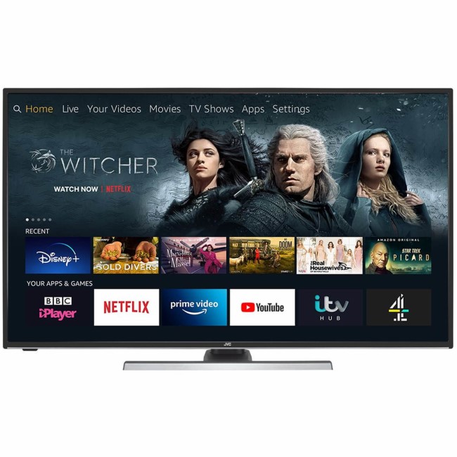 Refurbished JVC LT-55CF890 Fire TV Edition 55" 4K Ultra HD HDR Smart LED TV with Amazon Alexa Does not include a stand Wall mount only