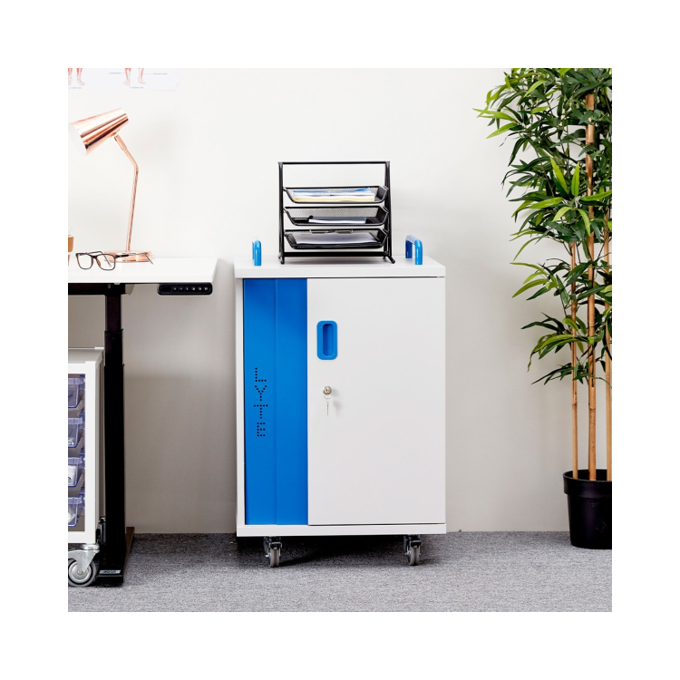 LapCabby Lyte Single Door 10 Laptops or Chromebooks and Tablets up to 15.6" Charging Trolley