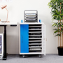 LapCabby Lyte Single Door 10 Laptops or Chromebooks and Tablets up to 15.6" Horizontal Charging Trolley