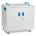 LYT 32 DD CB MS MB LapCabby Lyte Double Door 32 Chromebooks and Tablets up to 14? Metal Shelf Mobile Power 7 Charging Trolley