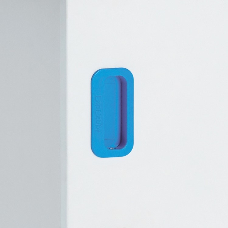 Lapcabby Lyte 16 Single Door Metal Shelf Mobile - 16-Device Mobile Charging Trolley for Laptops Tablets & Chromebooks up to 15.6" - Horizontal