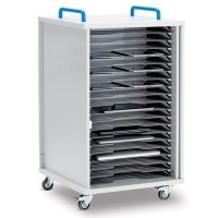 GRADE A2 - Lyte Single Door 20 Metal Shelf - Mobile unit for 20 laptops tablets or chromebooks up to 15.6'