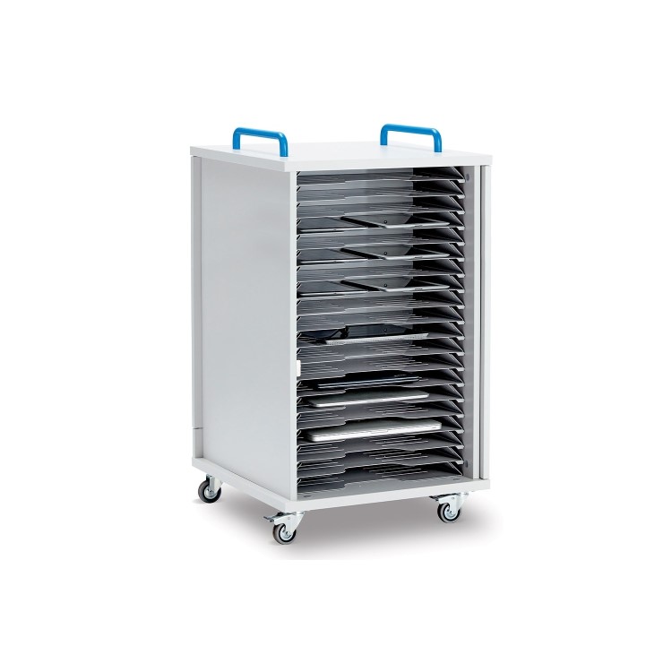GRADE A2 - Lyte Single Door 20 Metal Shelf - Mobile unit for 20 laptops tablets or chromebooks up to 15.6'