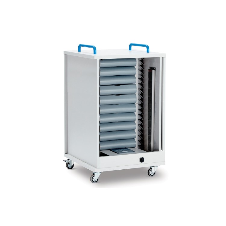GRADE A2 - Lyte Single Door 20 Metal Shelf - Mobile unit for 20 laptops tablets or chromebooks up to 15.6'