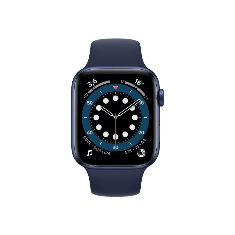 Apple Watch Series 6 GPS - 44mm Blue Aluminium Case with Deep Navy Sport Band - Regular