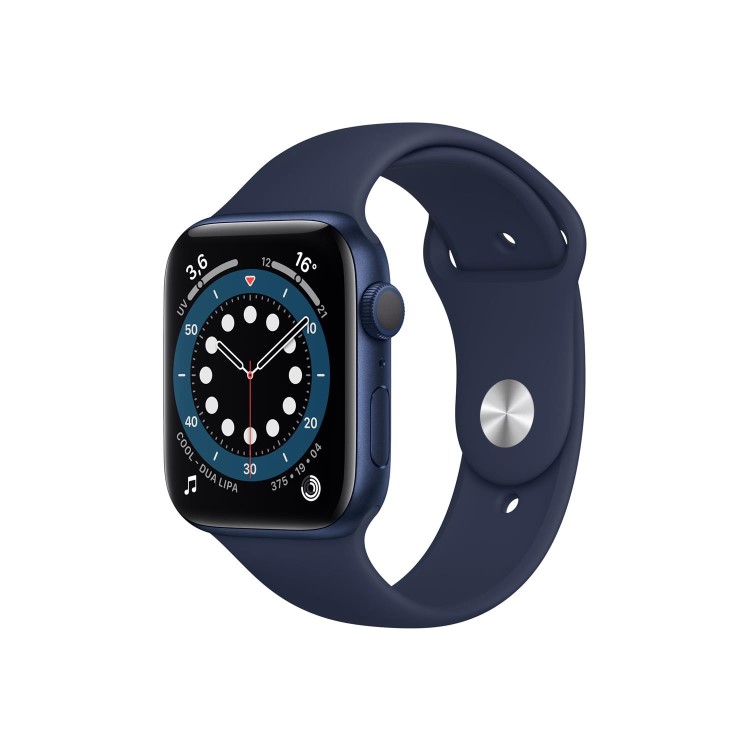 Apple Watch Series 6 GPS - 44mm Blue Aluminium Case with Deep Navy Sport Band - Regular