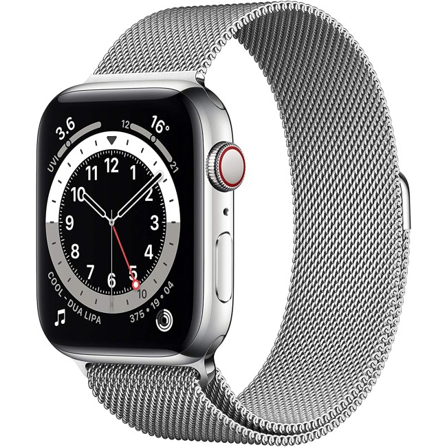 Apple Watch Series 6 GPS + Cellular - 40mm Silver Stainless Steel Case with Silver Milanese Loop
