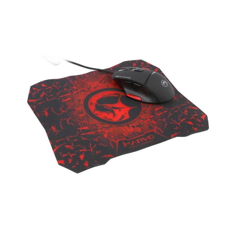 Marvo Scorpion M355 Optical Red Backlight Wired Gaming Mouse and Mouse Pad