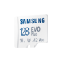 Samsung EVO Plus 128GB MicroSDXC Memory Card + microSD to SD adapter