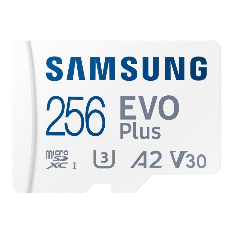 Samsung EVO Plus 256GB UHS-1 Micro SD Card + Adapter - Blue