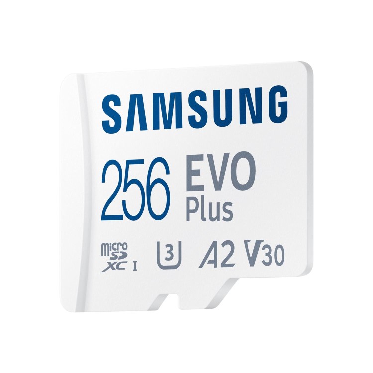 Samsung EVO Plus 256GB UHS-1 Micro SD Card + Adapter - Blue