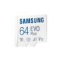 Samsung EVO Plus 64GB MicroSDXC Memory Card + microSD to SD adapter