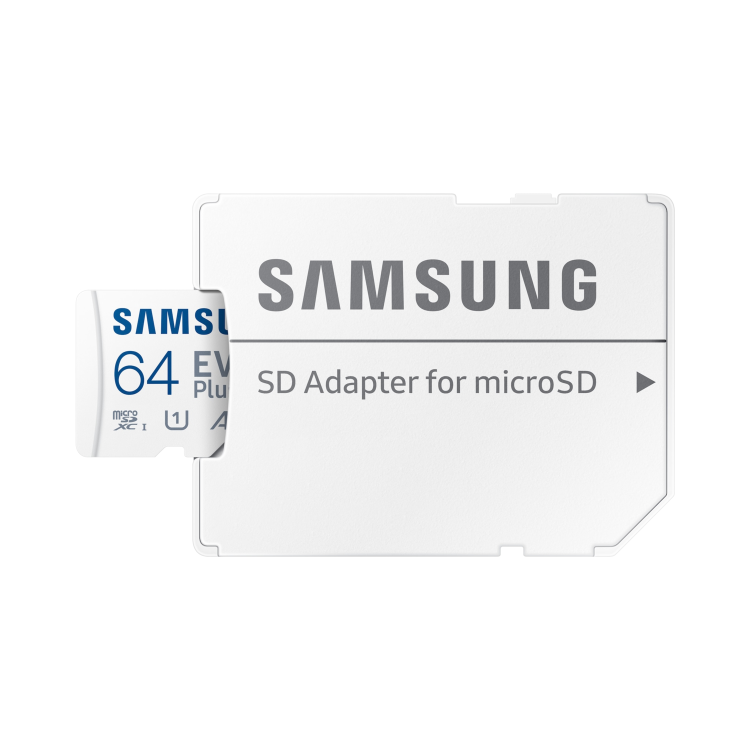 Samsung EVO Plus 64GB MicroSDXC Memory Card + microSD to SD adapter