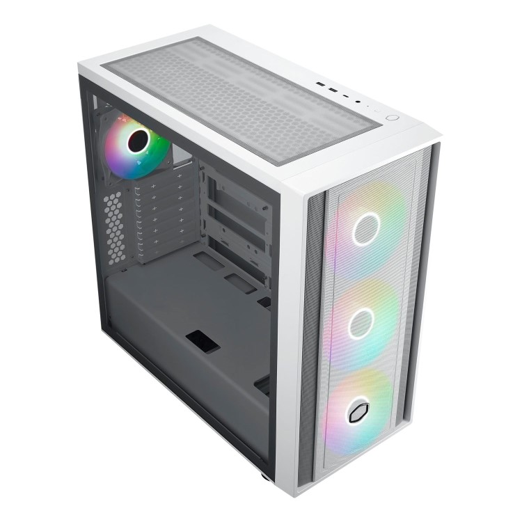Cooler Master MasterBox 600 Mid Tower Gaming PC Case White