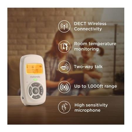 Motorola MBP24 Baby Monitor with 2-way Audio - White