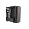 Cooler Master MasterBox MB510L Mid Tower 2 x USB 3.0 Side Window Panel Black Case with Red Trim