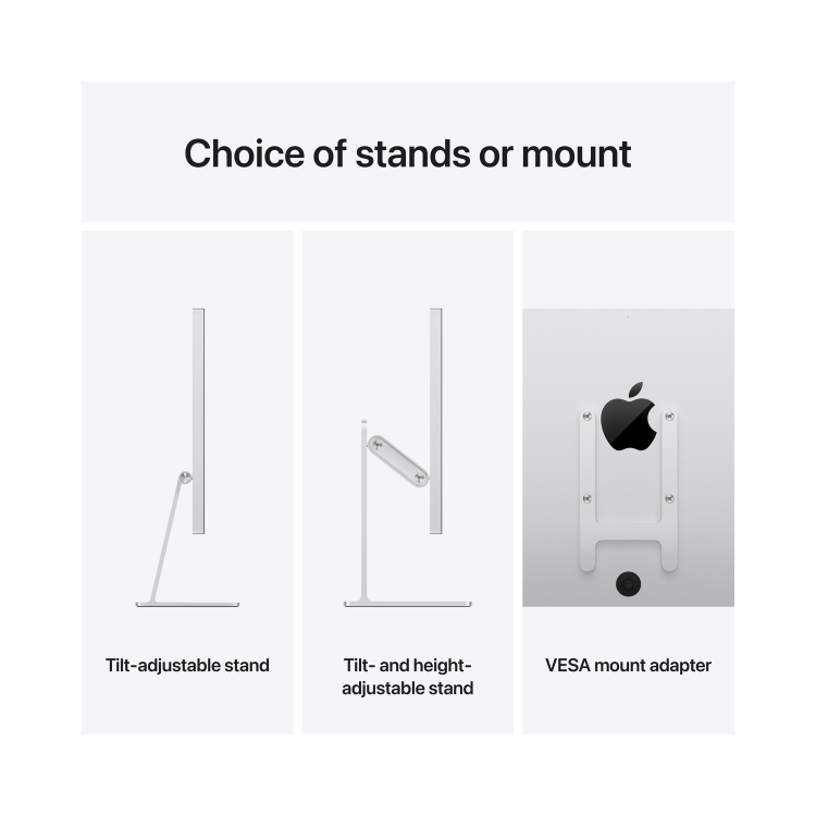 Apple Studio Display 27" 5K Retina Standard Glass Tilt & Height-Adjustable Monitor