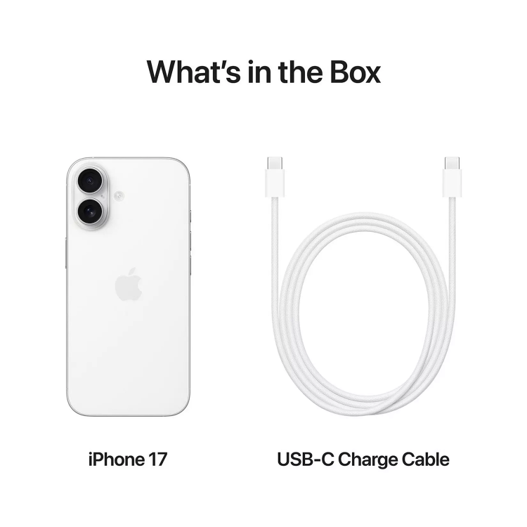 Apple iPhone 17 White 6.3" 512GB 5G Unlocked & SIM Free Smartphone