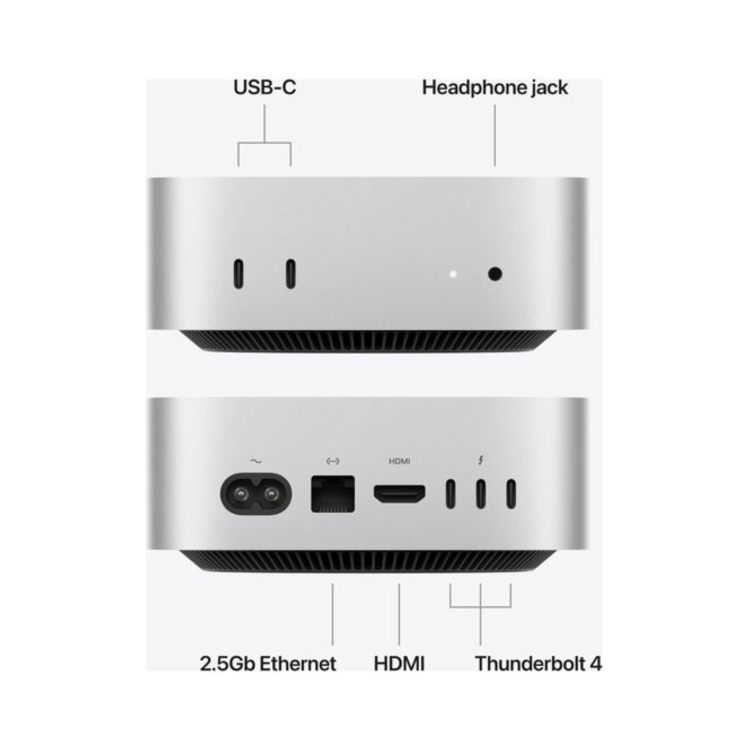 Apple Mac mini M6 12-Core CPU 12-Core GPU 16GB RAM 256GB SSD macOS - Silver