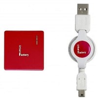 Crazy Hub 4 Ports USB 2.0 with Retractable Cable - Red