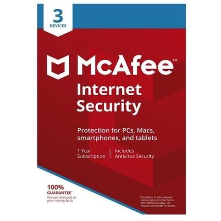 McAfee Internet Security - 3 Device - 12 Month Subscription