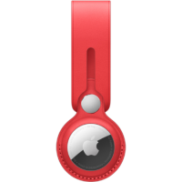 Apple AirTag Leather Loop - Red