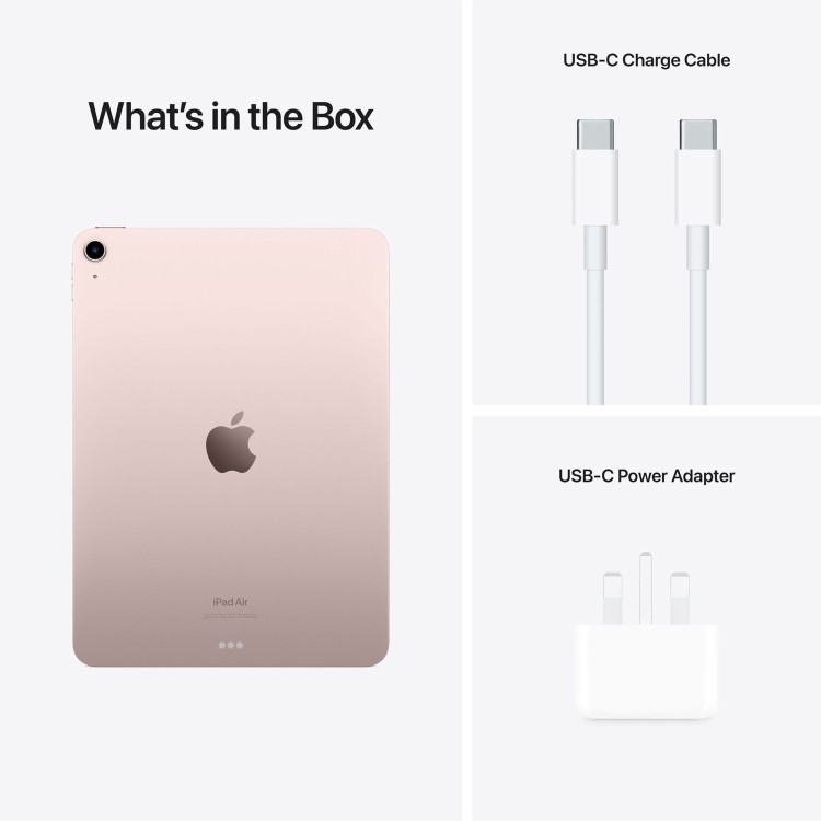 Apple iPad Air 5th Gen 2022 10" Pink 64GB Cellular Tablet
