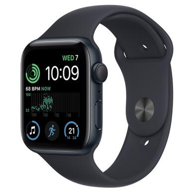 Apple Watch SE 2022 GPS 44mm Midnight Aluminium Case with Midnight Sport Band - Regular