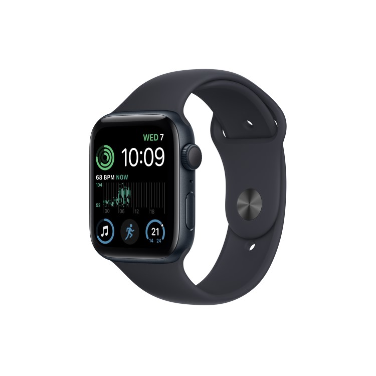 Apple Watch SE 2022 GPS 44mm Midnight Aluminium Case with Midnight Sport Band - Regular
