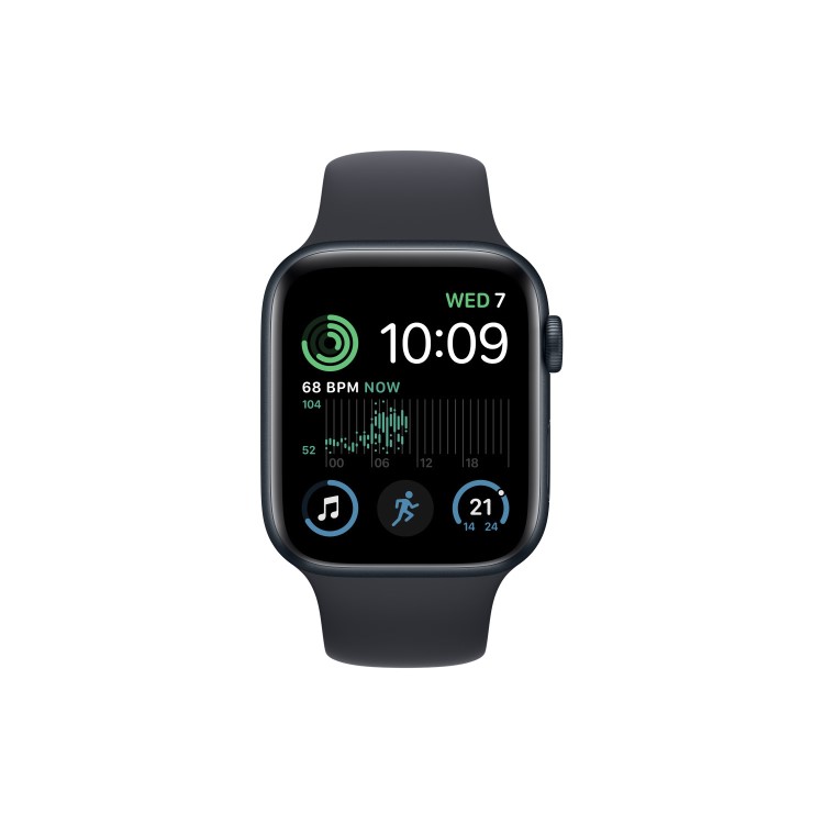 Apple Watch SE 2022 GPS 44mm Midnight Aluminium Case with Midnight Sport Band - Regular